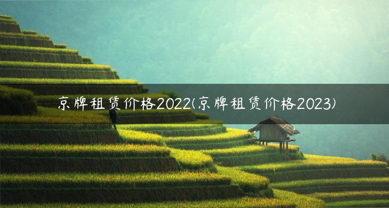 京牌租赁价格2022(京牌租赁价格2023)