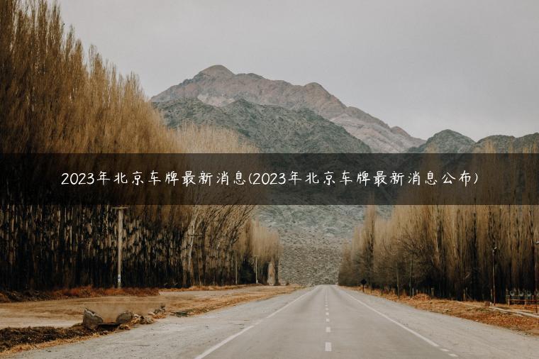 2023年北京车牌最新消息(2023年北京车牌最新消息公布)