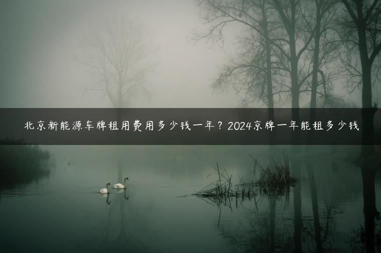 北京新能源车牌租用费用多少钱一年？2024京牌一年能租多少钱