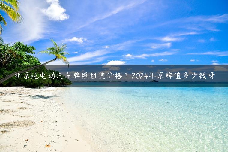 北京纯电动汽车牌照租赁价格？2024年京牌值多少钱呀