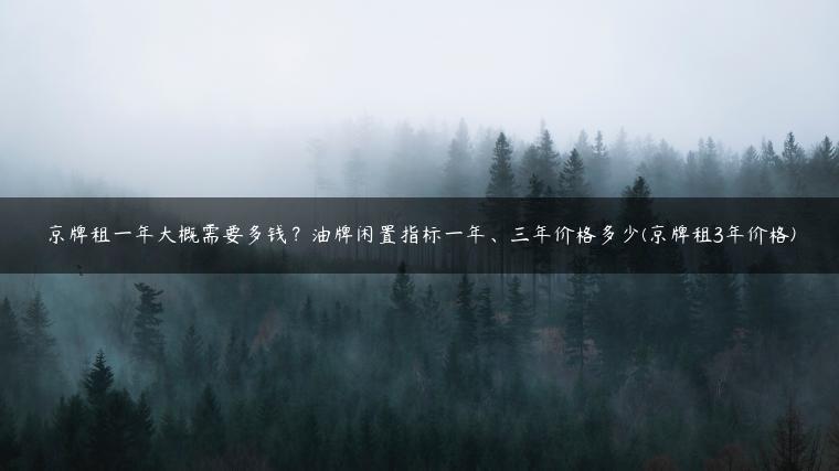 京牌租一年大概需要多钱？油牌闲置指标一年、三年价格多少(京牌租3年价格)