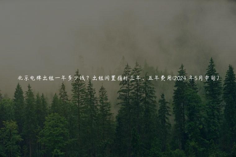 北京电牌出租一年多少钱？出租闲置指标三年、五年费用(2024 年5月中旬）