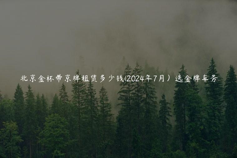 北京金杯带京牌租赁多少钱(2024年7月）选金牌车务