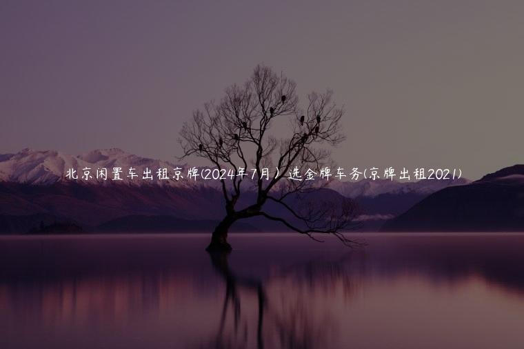 北京闲置车出租京牌(2024年7月）选金牌车务(京牌出租2021)