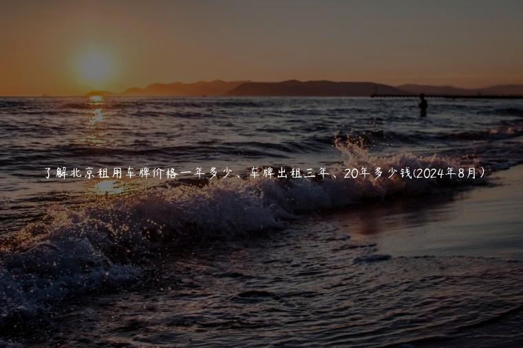 了解北京租用车牌价格一年多少、车牌出租三年、20年多少钱(2024年8月）