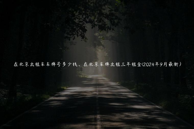 在北京出租车车牌号多少钱、在北京车牌出租三年租金(2024年9月最新）