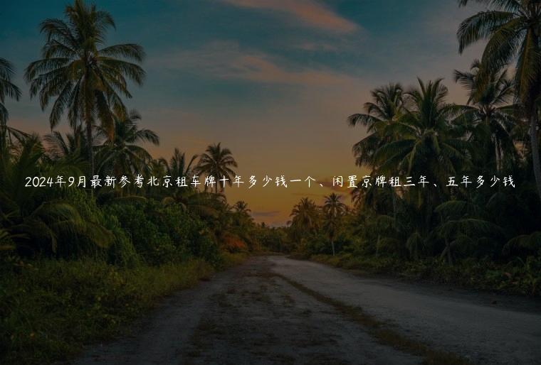 2024年9月最新参考北京租车牌十年多少钱一个、闲置京牌租三年、五年多少钱