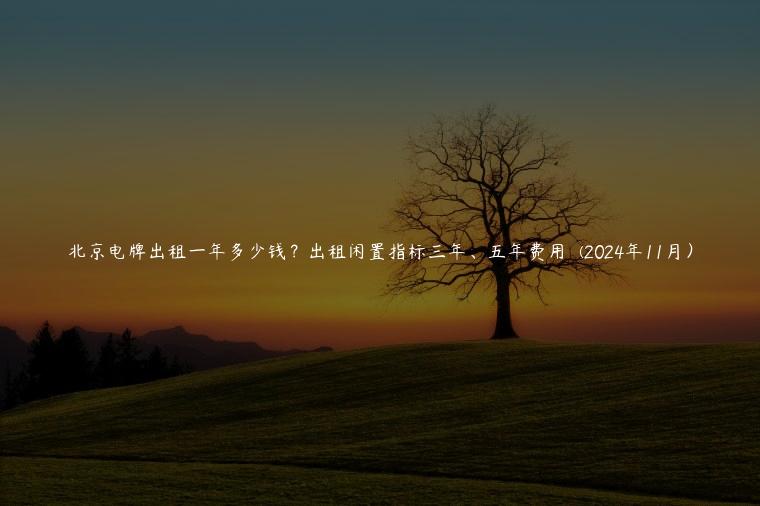 北京电牌出租一年多少钱？出租闲置指标三年、五年费用  (2024年11月）