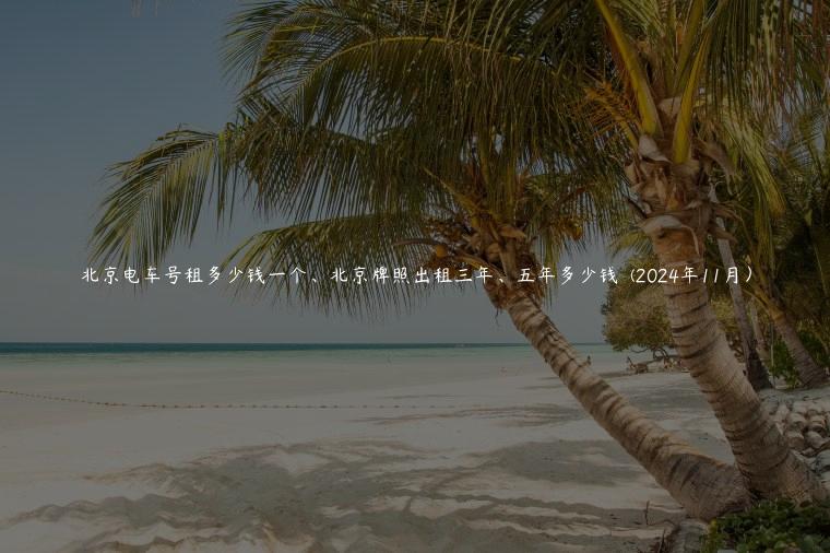 北京电车号租多少钱一个、北京牌照出租三年、五年多少钱  (2024年11月）