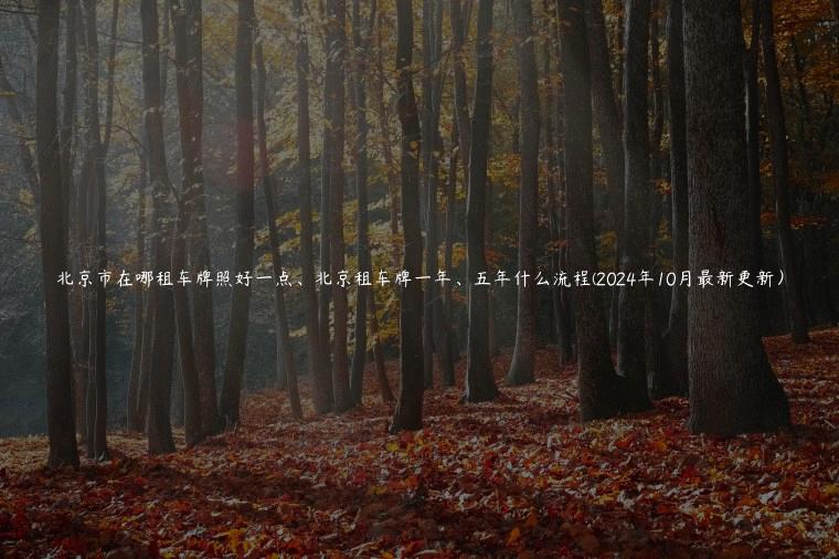 北京市在哪租车牌照好一点、北京租车牌一年、五年什么流程(2024年10月最新更新) 北京市在哪租车牌照好一点、北京租车牌一年、五年什么流程(2024年10月最新更新)