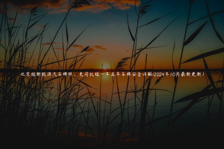 北京租新能源汽车牌照、老司机租一年五年车牌安全详解(2024年10月最新更新）